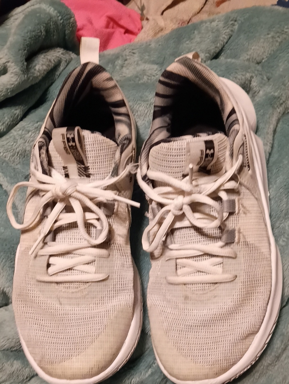 Under Armour Women's Off-White Knit Running Sneakers